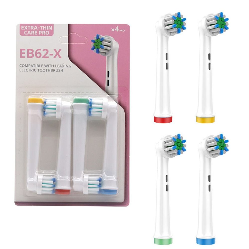 4-Pack Replacement Toothbrush Heads: Compatible with Oral B Braun (4 Pk)
